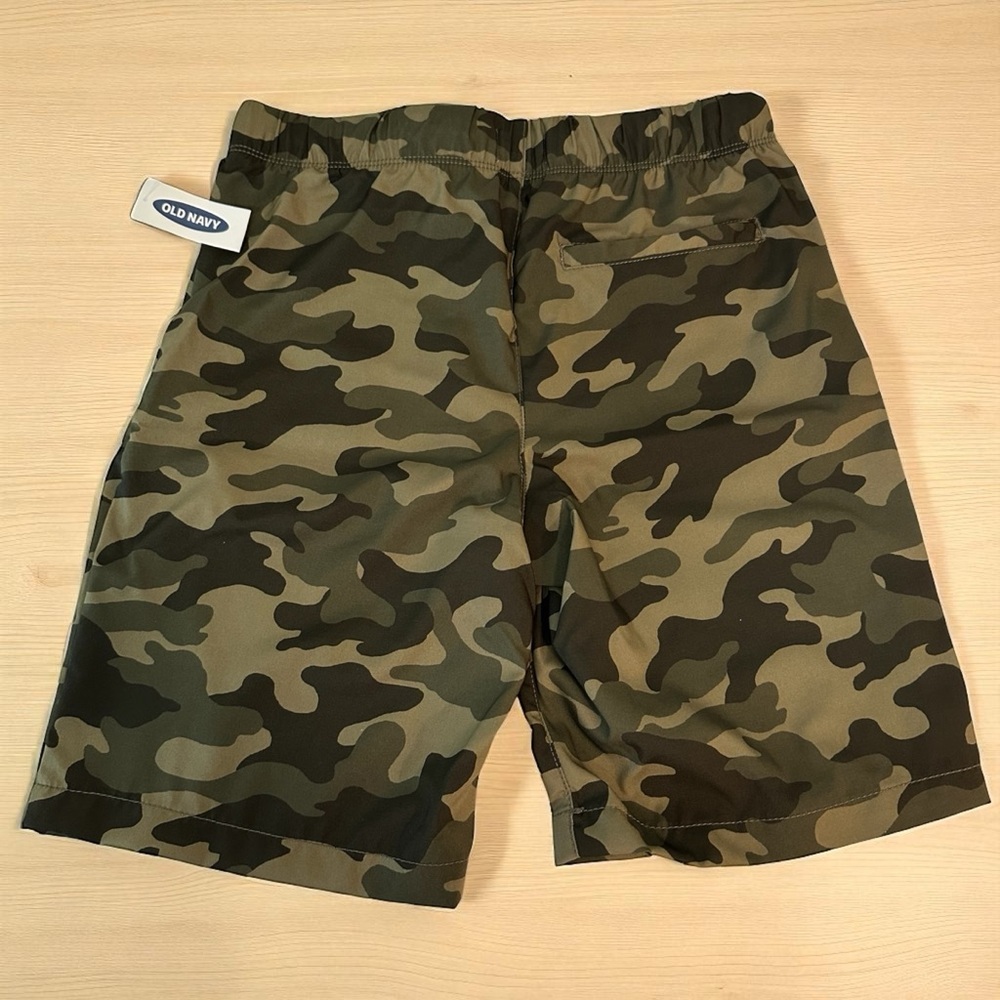 Old Navy Kids Camouflage Shorts - Olive and Dark Brown